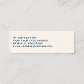 Retro Style Niedliche Donut Muster Mini Visitenkarte (Rückseite)