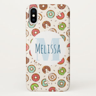 Retro Style Niedliche Donut Muster Monogramm Case-Mate iPhone Hülle