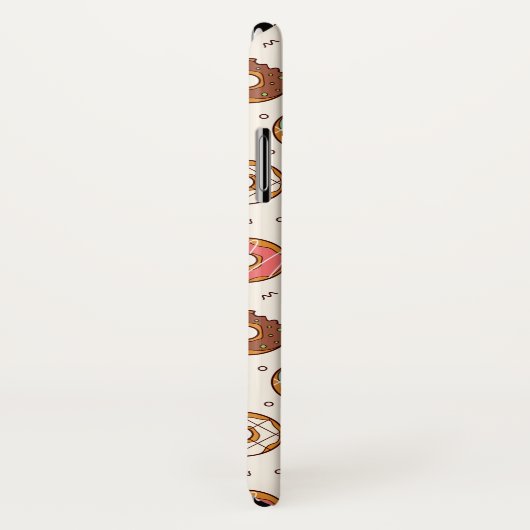 Retro Style Niedliche Donut Muster Monogramm Case-Mate iPhone Hülle (Hinten/Rechts)