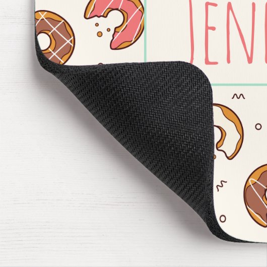 Retro Style Niedliche Donut Muster Mousepad (Ecke)