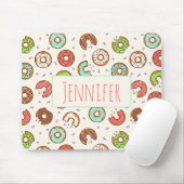 Retro Style Niedliche Donut Muster Mousepad (Mit Mouse)