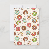 Retro Style Niedliche Donut Muster Save The Date (Rückseite)