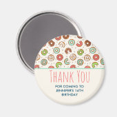 Retro Style Niedliche Donut Muster Vielen Dank Magnet (Vorderseite/Rückseite)