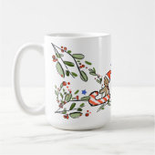 Retro Style Niedliche Weihnachtsmonogramm F mit Na Kaffeetasse (Links)
