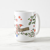 Retro Style Niedliche Weihnachtsmonogramm I mit Na Kaffeetasse (VorderseiteRechts)