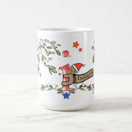 Retro Style Niedliche Weihnachtsmonogramm I mit Na Kaffeetasse