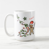 Retro Style Niedliche Weihnachtsmonogramm J mit Na Kaffeetasse (Links)