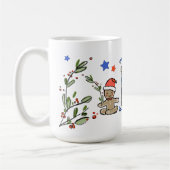 Retro Style Niedliche Weihnachtsmonogramm K mit Na Kaffeetasse (Links)