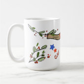 Retro Style Niedliche Weihnachtsmonogramm L mit Na Kaffeetasse (Links)