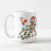Retro Style Niedliche Weihnachtsmonogramm N mit Na Kaffeetasse (Links)