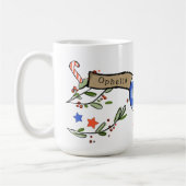 Retro Style Niedliche Weihnachtsmonogramm O mit Na Kaffeetasse (Links)