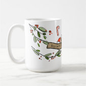 Retro Style Niedliche Weihnachtsmonogramm R mit Na Kaffeetasse (Links)