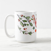 Retro Style Niedliches Weihnachtsmonogramm Q mit N Kaffeetasse (Links)