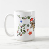 Retro Style Niedliches Weihnachtsmonogramm T mit N Kaffeetasse (Links)