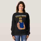 Retro Style No Messing Labrador Puppy Sweatshirt (Vorne ganz)