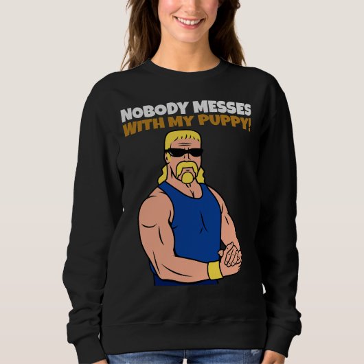 Retro Style No Messing Labrador Puppy Sweatshirt (Vorderseite)