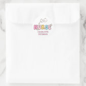 Retro Style Nurse Runder Aufkleber (Tasche)