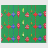 Retro Style Ornament Muster Weihnachten Geschenkpapier (Flach)