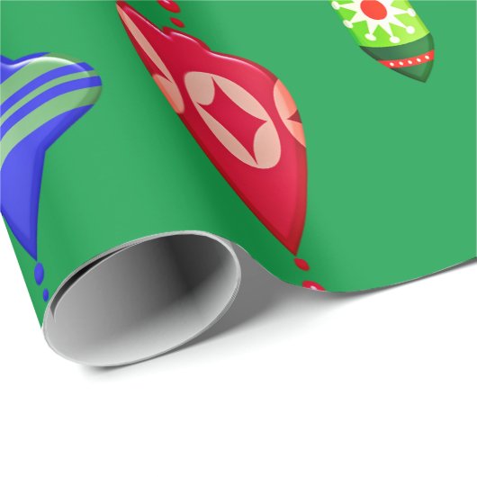 Retro Style Ornament Muster Weihnachten Geschenkpapier (Rolleneckpunkt)