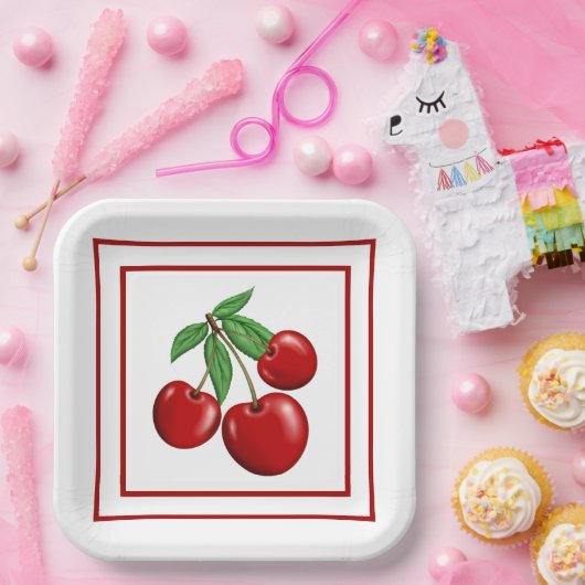 Retro Style Paper Teller für Red Cherries (Party)