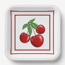 Retro Style Paper Teller für Red Cherries