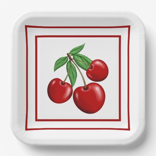 Retro Style Paper Teller für Red Cherries (Vorderseite)