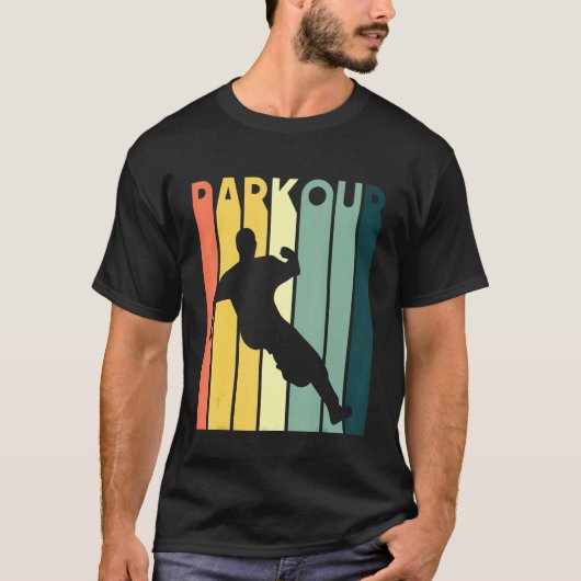 Retro Style Parkour Vintag urbanes Laufen T-Shirt (Vorderseite)