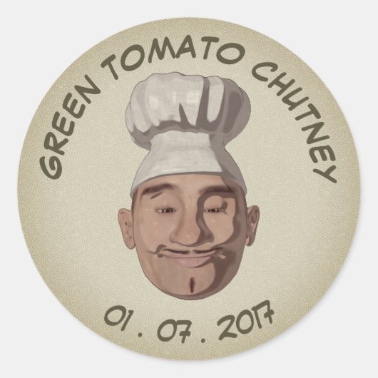 Retro Style Personalisiert Jar Label Runder Aufkleber (Vorderseite)