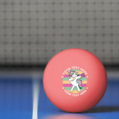 Retro Style Ping Pong Dabbing Unicorn Tischtennisball (Netto)