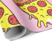 Retro Style Pizza Slices Seamless Pattern Geschenkpapier (Rolleneckpunkt)