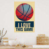 Retro Style Pop Art Basketball Motivierend Poster (Küche)