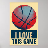 Retro Style Pop Art Basketball Motivierend Poster (Vorne)