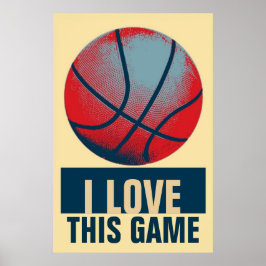 Retro Style Pop Art Basketball Motivierend Poster