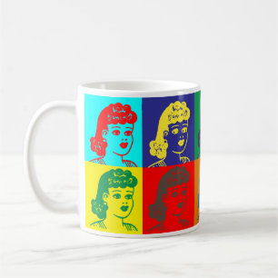 Retro-Style Pop Art Cartoon Tasse
