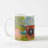 Retro-style portable radio cassette players kaffeetasse (Links)