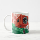 Retro-style portable radio cassette players kaffeetasse (Links)