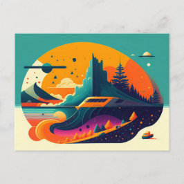 Retro Style Poster Collection Postcard #23 Feiertagspostkarte