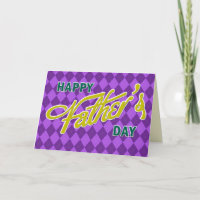 Retro Style Raute Happy Vatertag Card