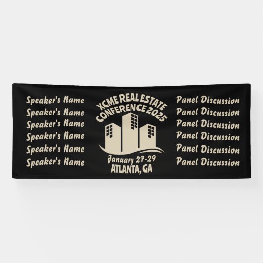 Retro-Style Real Anwesen Conference Banner (Horizontal)