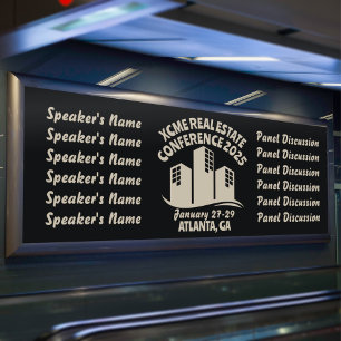 Retro-Style Real Anwesen Conference Banner