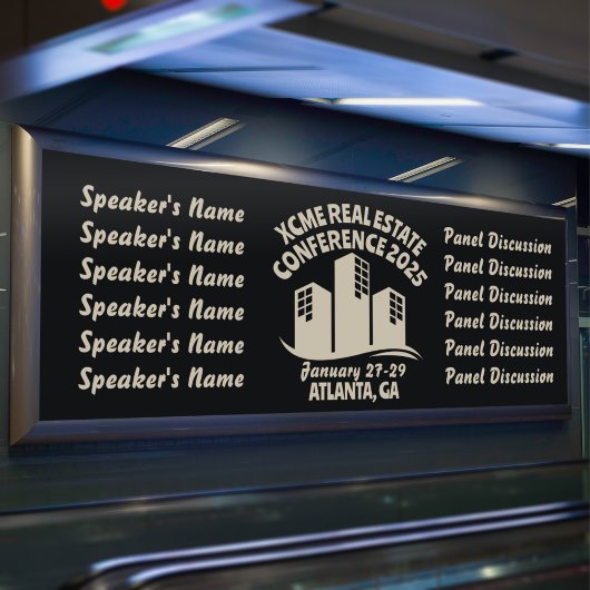 Retro-Style Real Anwesen Conference Banner