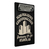 Retro-Style Real Anwesen Conference Mini Klemmbrett (Schrägansicht)