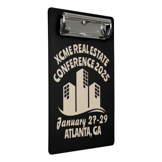 Retro-Style Real Anwesen Conference Mini Klemmbrett (Schrägansicht)