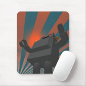Retro Style Robot 4 Mousepad (Mit Mouse)