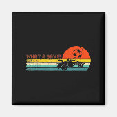 Retro Style Rocket Rc Soccer Car League Funny Game Magnet (Vorne)