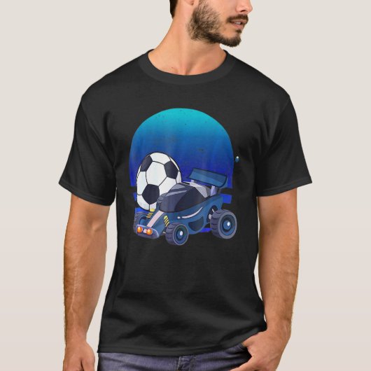 Retro Style Rocket Rc Soccer Car League Gamer T-Shirt (Vorderseite)