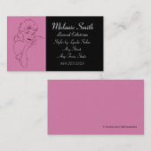 Retro Style Salon Esthetician Business Card Visitenkarte (Vorne/Hinten)