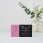 Retro Style Salon Esthetician Business Card Visitenkarte (Stehend Vorderseite)