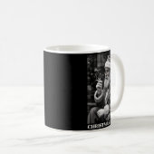 Retro Style Santa Claus Smoking Cigarette Christma Kaffeetasse (VorderseiteRechts)