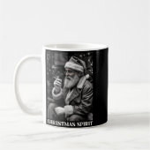 Retro Style Santa Claus Smoking Cigarette Christma Kaffeetasse (Links)